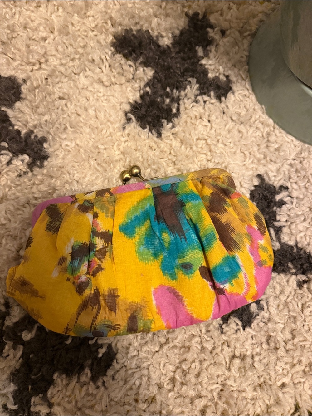 Anthropologie | Stephanie Johnson Floral Clasp Clutch - Yellow, Teal & Pink